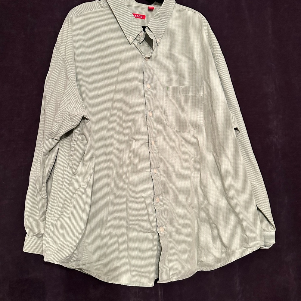 Men's Green Striped Shirt